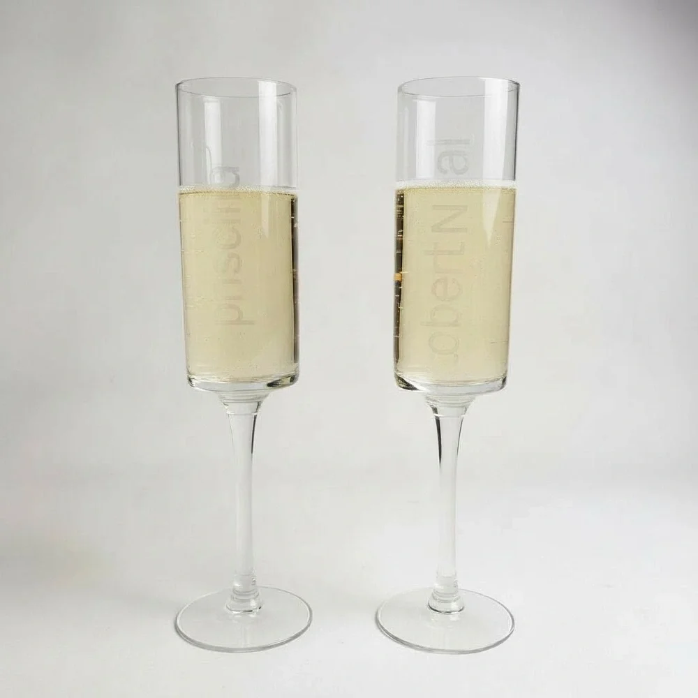 Personalized Champagne Flutes - Clear